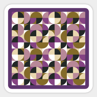 Purple and Olive Vintage Geometry Sticker